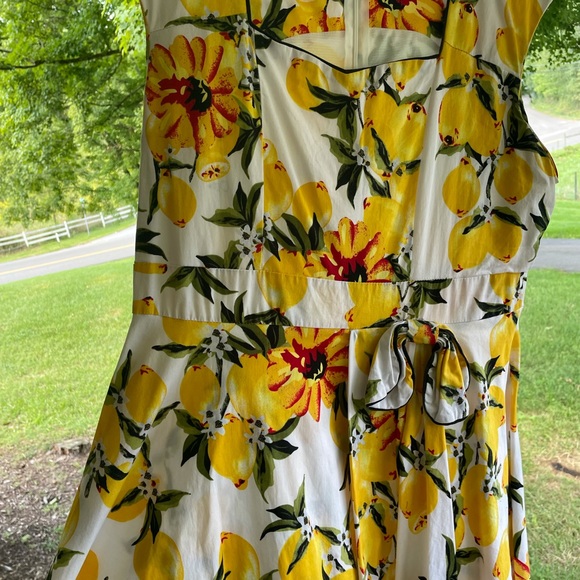 50’s Pin-up Lemon & Floral Dress🍋 - Picture 3 of 6